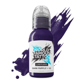 World Famous Limitless Tattoo Ink – Dark Purple 1 v2 30ml (EU REACH Version)