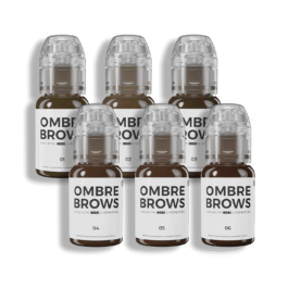 Perma Blend Luxe PMU Ink – Paulina Osinkowska Ombre Brows Set – 6x 15ml (EU REACH Version).
