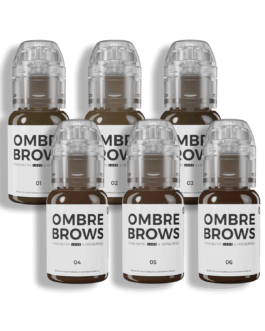 Perma Blend Luxe PMU Ink – Paulina Osinkowska Ombre Brows Set – 6x 15ml (EU REACH Version).