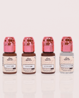 Perma Blend Luxe PMU Ink – Tina Davies Sunset Brow Collection – Complete Set of 4x15ml (EU REACH Ver