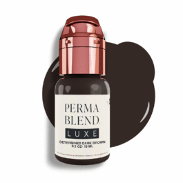 Perma Blend Luxe PMU Ink – Determined Dark Brown 15ml (EU REACH Version).