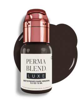 Perma Blend Luxe PMU Ink – Determined Dark Brown 15ml (EU REACH Version).