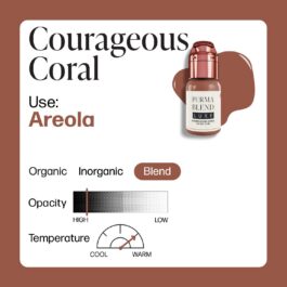 Perma Blend Luxe PMU Ink – Courageous Coral 15ml (EU REACH Version).