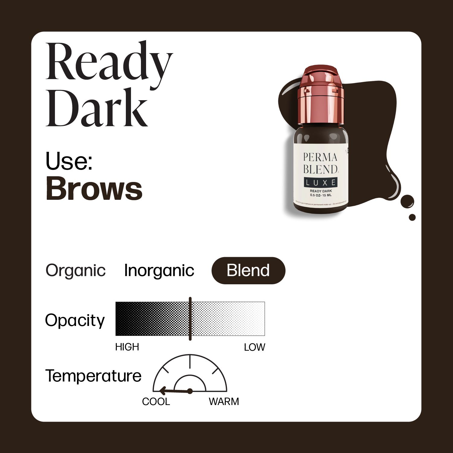 Perma Blend Luxe PMU Ink - Ready, Set, Go PreModified Set - Ready Dark 15ml (EU REACH Version) – Image 2