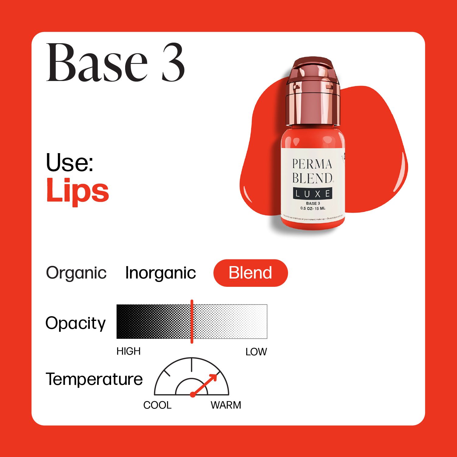 Perma Blend Luxe PMU Ink - Base 3 15ml (EU REACH Version) – Image 2