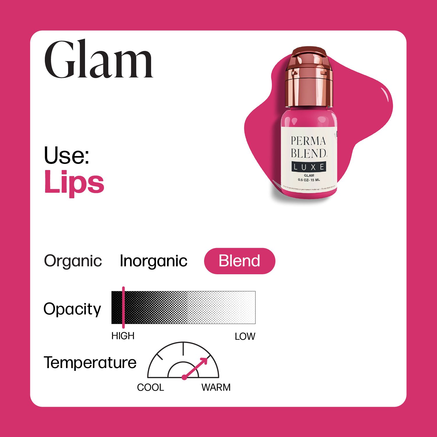Perma Blend Luxe PMU Ink - Glam 15ml (EU REACH Version) – Image 2