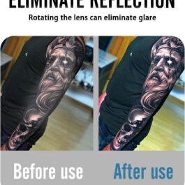 MK TATTOO – Kit lumière photo tatouage + filtre polarisant (CPL)