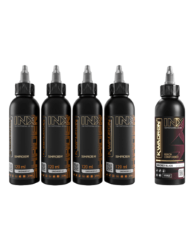 KWADRON® INX™ Enriched Black + UniShader PACK COMPLET 120ml x5