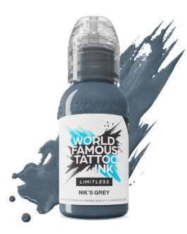 World Famous Limitless Tattoo Ink – Nik&rsquo;s Grey 30ml (EU REACH Version)